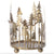 Antique Gold Forest Scene Candle Holder