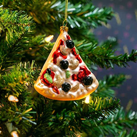 Pizza Glass Ornament